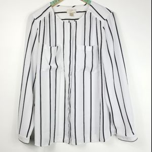 White and Black Button up L